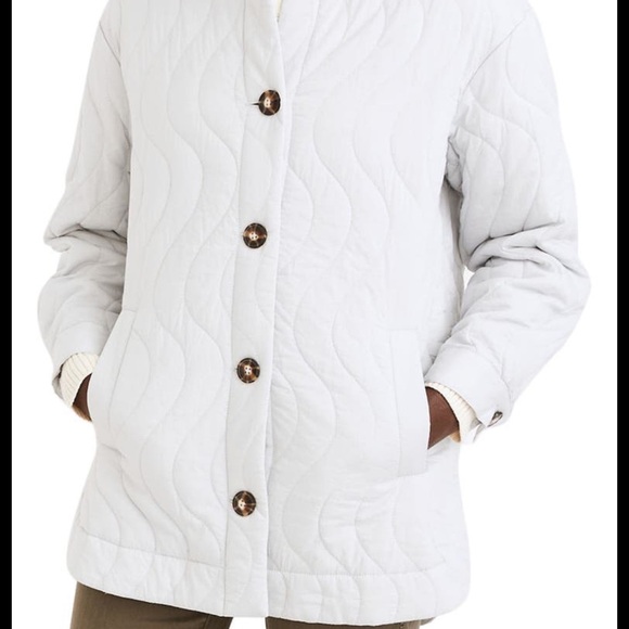 Madewell Light Gray Quilted Puffer Jacket, size M like new ! - Picture 13 of 14